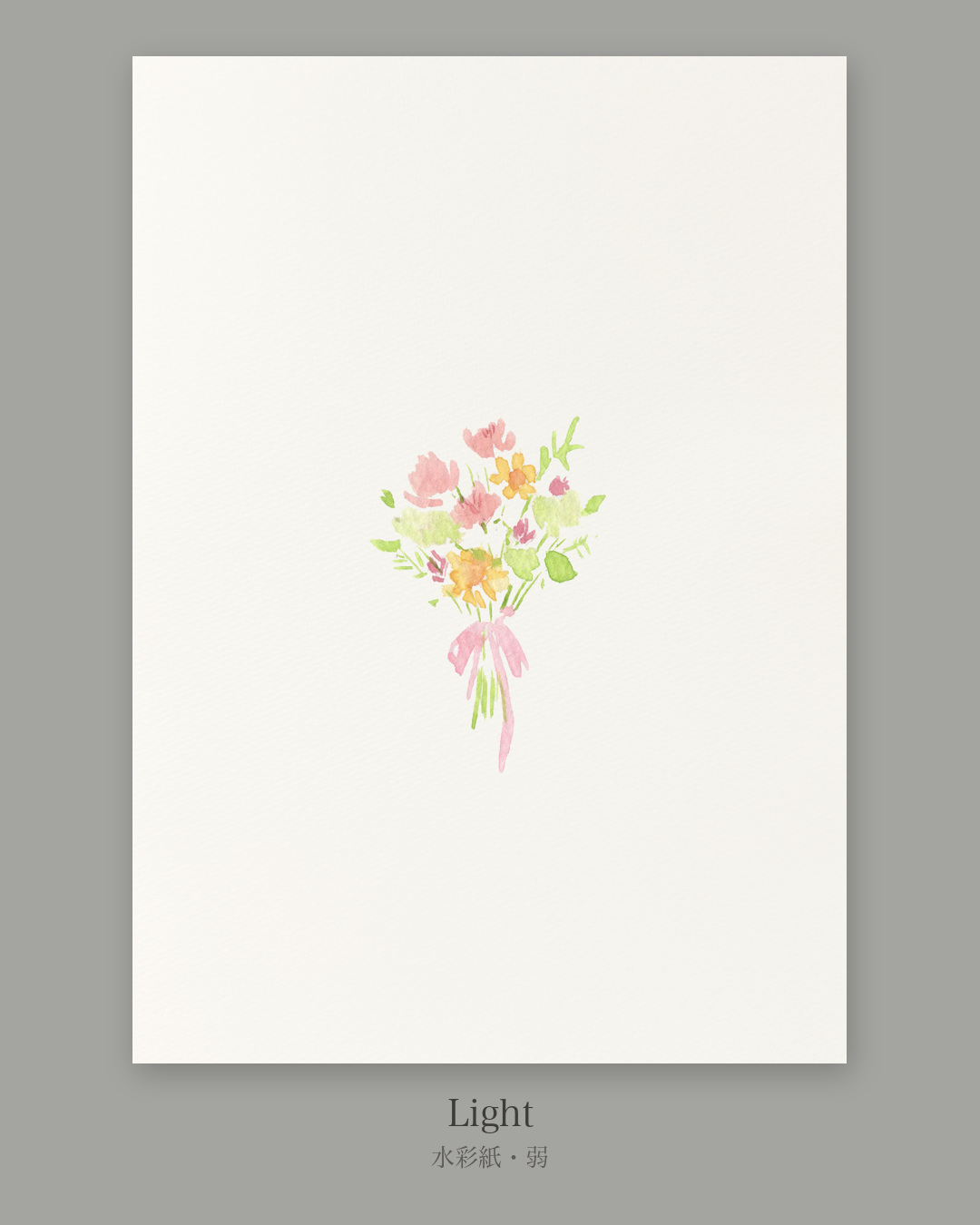 The same mini bouquet on lightly textured paper